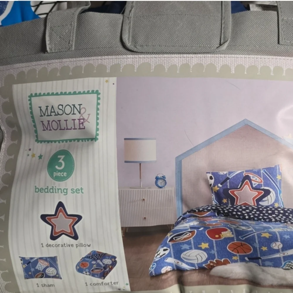 Mason & Mollie Sports 3-piece Bedding Set TWIN/TXL, NWT
